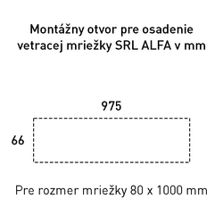 Mriežky šírka 80 mm Čierny SRL