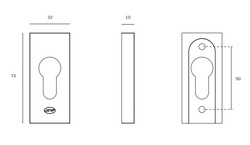 Bezpečnostné a spevnené rozety Strieborný JNF