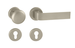 Kľučky na okrúhlych rozetách Strieborný Tupai