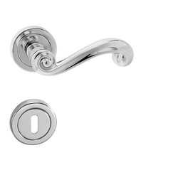 Kľučky na okrúhlych rozetách Strieborný Tupai