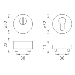 Bezpečnostné a spevnené rozety Čierny Tupai