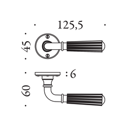 Kľučky na okrúhlych rozetách Fialový COLOMBO