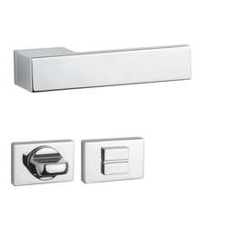 Kľučky na obdĺžnikových rozetách Strieborný APRILE