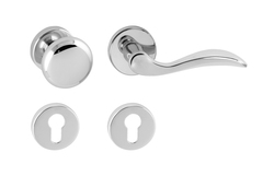 Kľučky na okrúhlych rozetách Strieborný Tupai