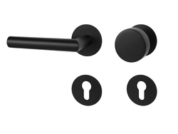 Kľučky na okrúhlych rozetách Čierny MPK