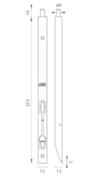 Zástrče na dvere Zlatý AGB