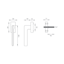 Hranaté kľučky na okná Čierny FROSIO BORTOLO