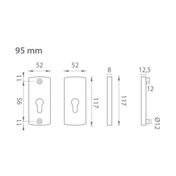 Bezpečnostné a spevnené rozety Strieborný AXA