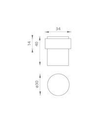 Podlahové dverné zarážky Zlatý JNF