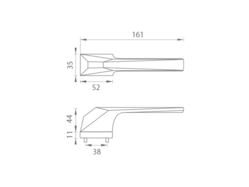 Kľučky na obdĺžnikových rozetách Sivý Tupai