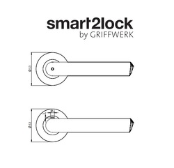 Kľučky na okrúhlych rozetách Strieborný Griffwerk