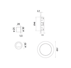 Mušle a madielka na posuvné drevené dvere Čierny SAB