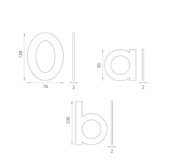 Číslice so skrutkami Strieborný SRA