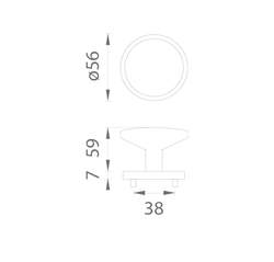 Gule priame na rozetách Biely APRILE