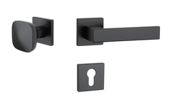 Kľučky na hranatých rozetách Čierny APRILE