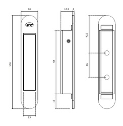 Mušle a madielka na posuvné drevené dvere Strieborný JNF