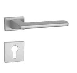 Kľučky na obdĺžnikových rozetách Strieborný APRILE