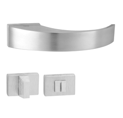 Kľučky na obdĺžnikových rozetách Strieborný Tupai