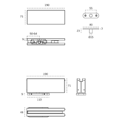 Samozatváracie pivotové pánty Strieborný JNF