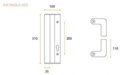 Madlá hranaté vyosené Strieborný JNF