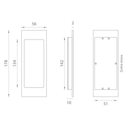 Mušle a madielka na posuvné drevené dvere Čierny APRILE
