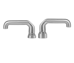 Kľučky na bezpečnostných oválnych štítoch s prekrytím vložky Strieborný MPK