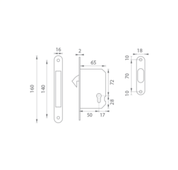 Zámky na posuvné dvere Čierny ATZ