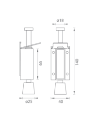 Stavače dverí Strieborný JNF