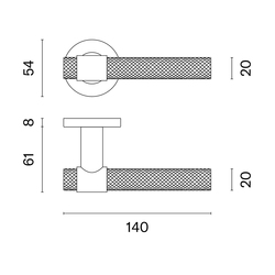 Kľučky na okrúhlych rozetách Medený STERK