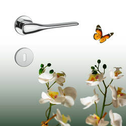 Kľučky na okrúhlych rozetách Strieborný APRILE