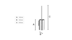 WC kefy s nádobou Strieborný SMEDBO