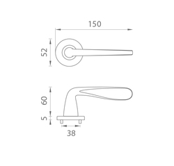 Kľučky na okrúhlych rozetách Medený APRILE