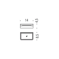Samolepiace misky na mydlo / mydlovničky Strieborný COLOMBO