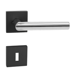 Kľučka na dvere SP - FAVORIT - HR CIM/NEL - čierna matná/nerez lesklá | MP-KOVANIA.sk