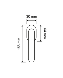 Oválne kľučky na okná Bronzový LINEA CALI