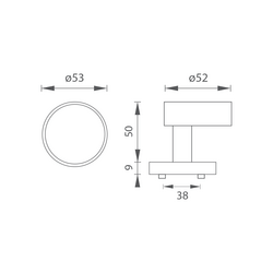 Gule priame na rozetách Strieborný FT