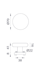 Gule priame na rozetách Bronzový JNF
