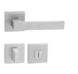 Kľučky na hranatých rozetách Strieborný Tupai