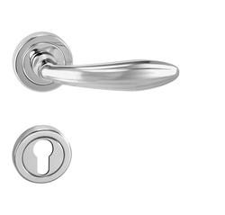 Kľučky na okrúhlych rozetách Strieborný Tupai