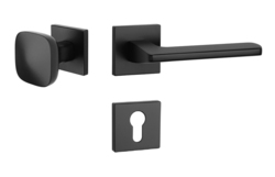 Kľučky na hranatých rozetách Čierny APRILE