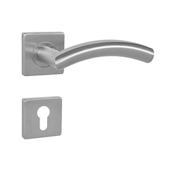 Kľučky na hranatých rozetách Strieborný MPK