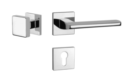 Kľučky na hranatých rozetách Strieborný APRILE