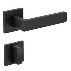 Kľučky na hranatých rozetách Čierny Griffwerk