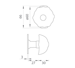 Gule priame na rozetách Čierny LR