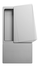 Mušle a madielka na otváravé drevené dvere Strieborný AGB