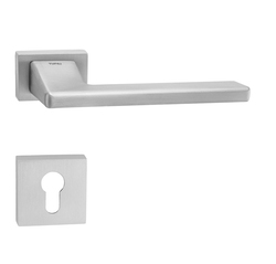 Kľučky na obdĺžnikových rozetách Strieborný Tupai