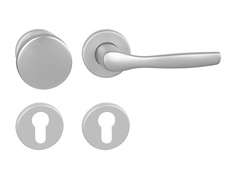 Kľučky na okrúhlych rozetách Strieborný BA