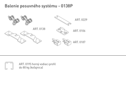Sety - koľajnice a vozíky na posuvné drevené dvere Čierny SISCO SISTEM