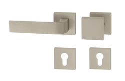 Kľučky na hranatých rozetách Strieborný Tupai