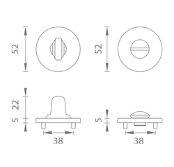 Okrúhle rozety Strieborný APRILE